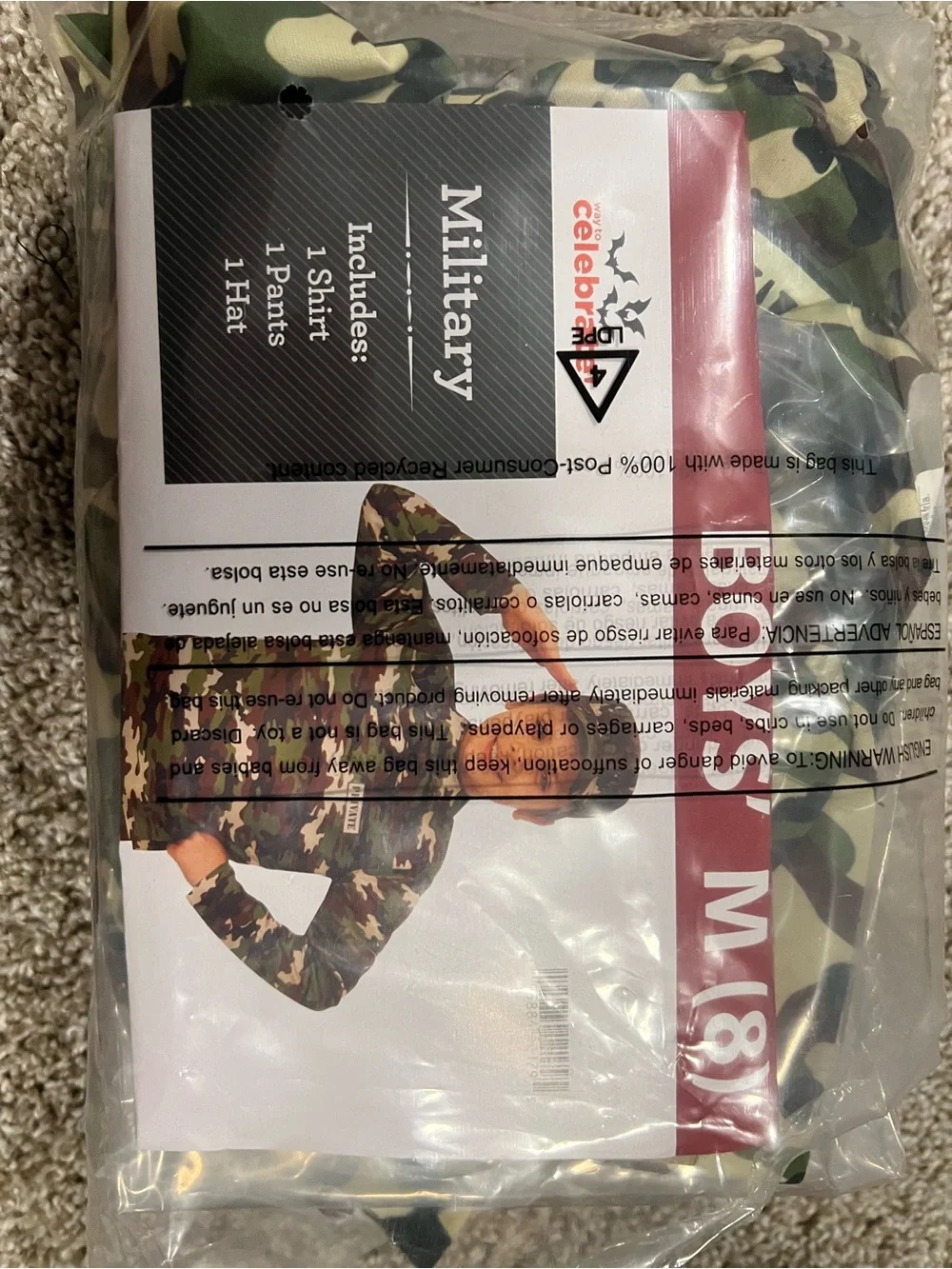 Never worn Military Camo Costume Set - Green Camo